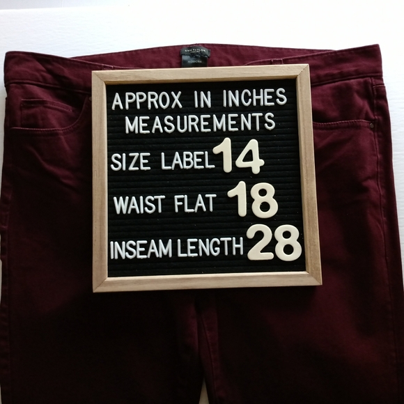 TORRID Womens Wine Burgundy Jeans Size 14 - Picture 8 of 8